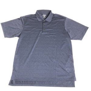 Adidas Polo Shirt Mens‎ Large Blue Golf Golfing Short Sleeve H29